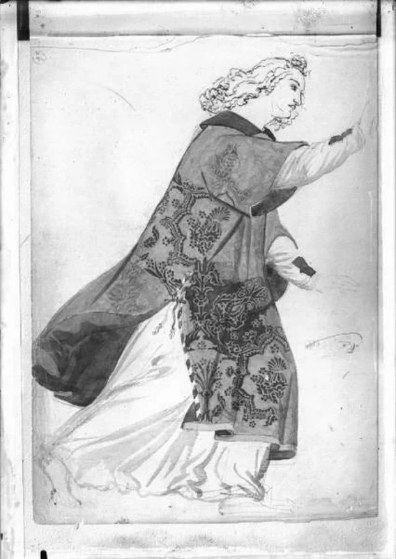 Studio di figura in costume rinascimentale